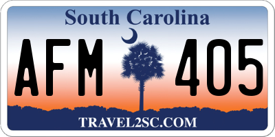 SC license plate AFM405