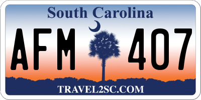 SC license plate AFM407