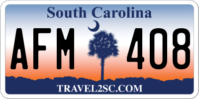 SC license plate AFM408