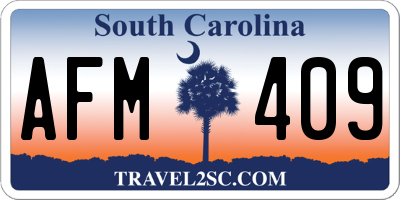 SC license plate AFM409