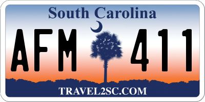 SC license plate AFM411
