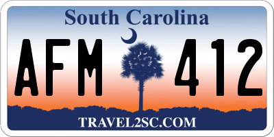SC license plate AFM412