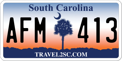 SC license plate AFM413