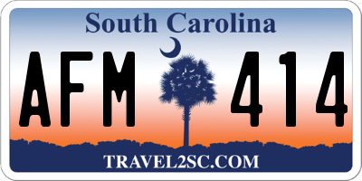 SC license plate AFM414