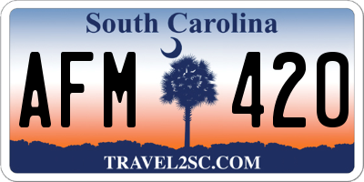 SC license plate AFM420