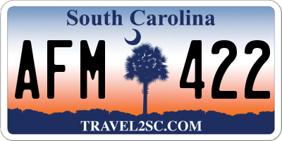 SC license plate AFM422