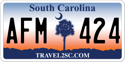 SC license plate AFM424