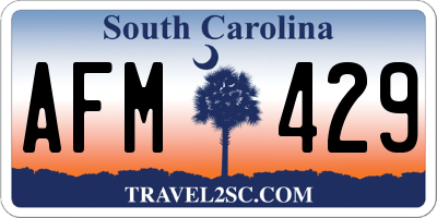 SC license plate AFM429