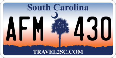 SC license plate AFM430