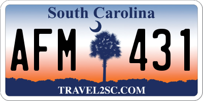 SC license plate AFM431