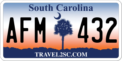 SC license plate AFM432