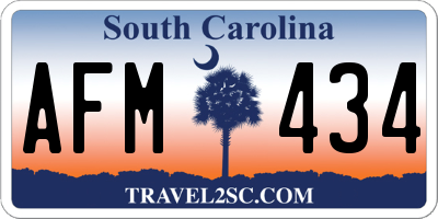 SC license plate AFM434
