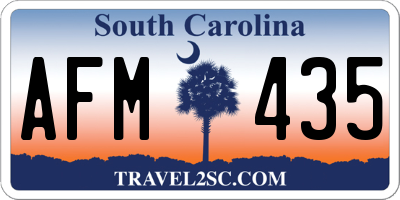SC license plate AFM435