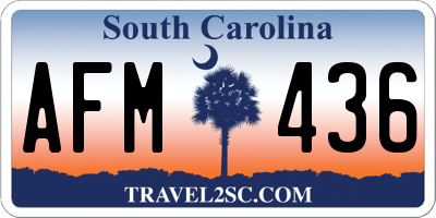 SC license plate AFM436