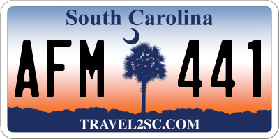 SC license plate AFM441