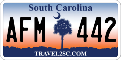 SC license plate AFM442