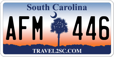 SC license plate AFM446