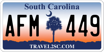 SC license plate AFM449