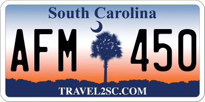 SC license plate AFM450