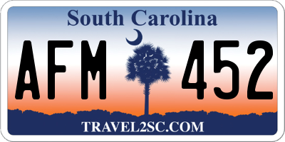 SC license plate AFM452