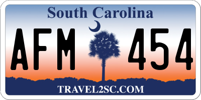 SC license plate AFM454
