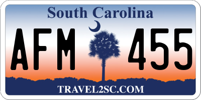 SC license plate AFM455