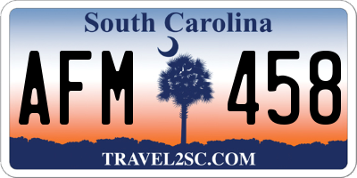 SC license plate AFM458