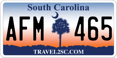 SC license plate AFM465