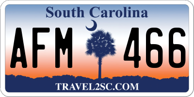 SC license plate AFM466