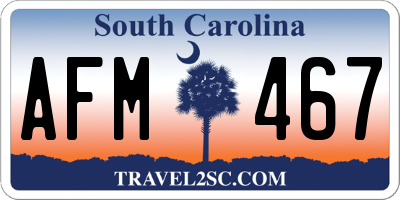 SC license plate AFM467