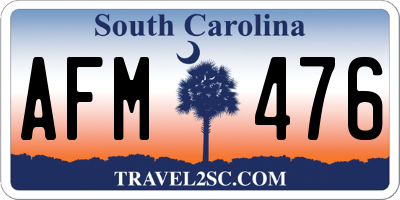 SC license plate AFM476