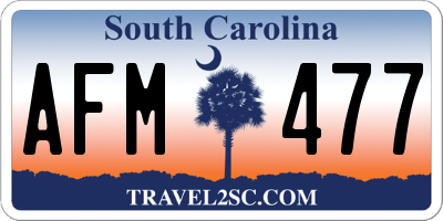 SC license plate AFM477