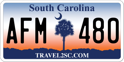 SC license plate AFM480