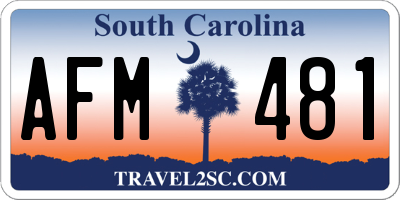 SC license plate AFM481
