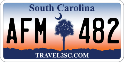 SC license plate AFM482