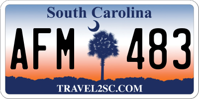 SC license plate AFM483