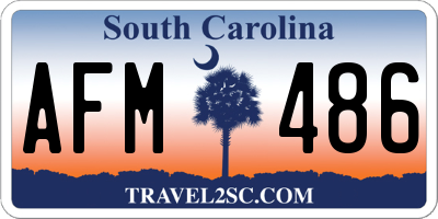 SC license plate AFM486