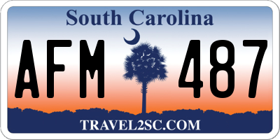 SC license plate AFM487