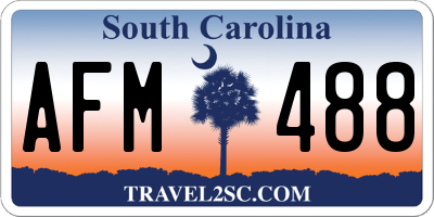 SC license plate AFM488