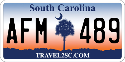 SC license plate AFM489