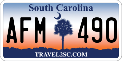 SC license plate AFM490