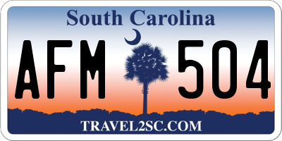 SC license plate AFM504