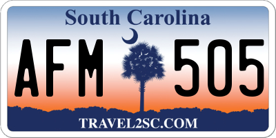SC license plate AFM505
