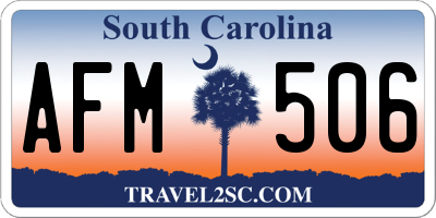 SC license plate AFM506