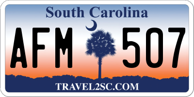 SC license plate AFM507