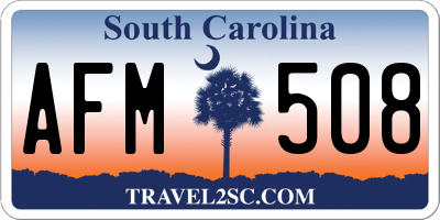 SC license plate AFM508