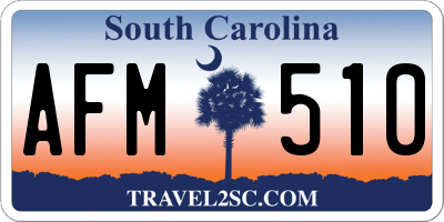 SC license plate AFM510