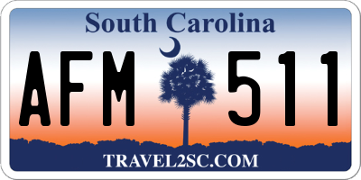 SC license plate AFM511