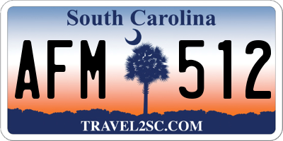 SC license plate AFM512