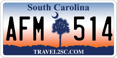 SC license plate AFM514